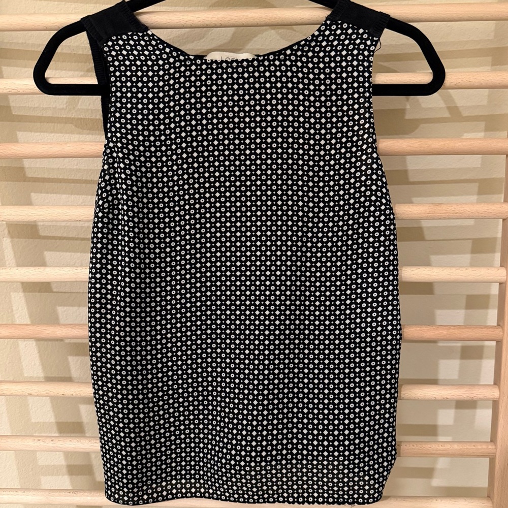 LOFT Black and White Sleeveless Top
